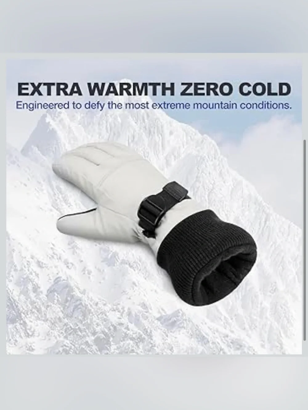 Ski Gloves Waterproof, Touchscreen  Winter Gloves w/Thermal Insulated unisex XL